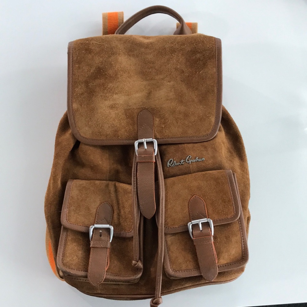 Robert Graham Kormi Suede Leather Backpack